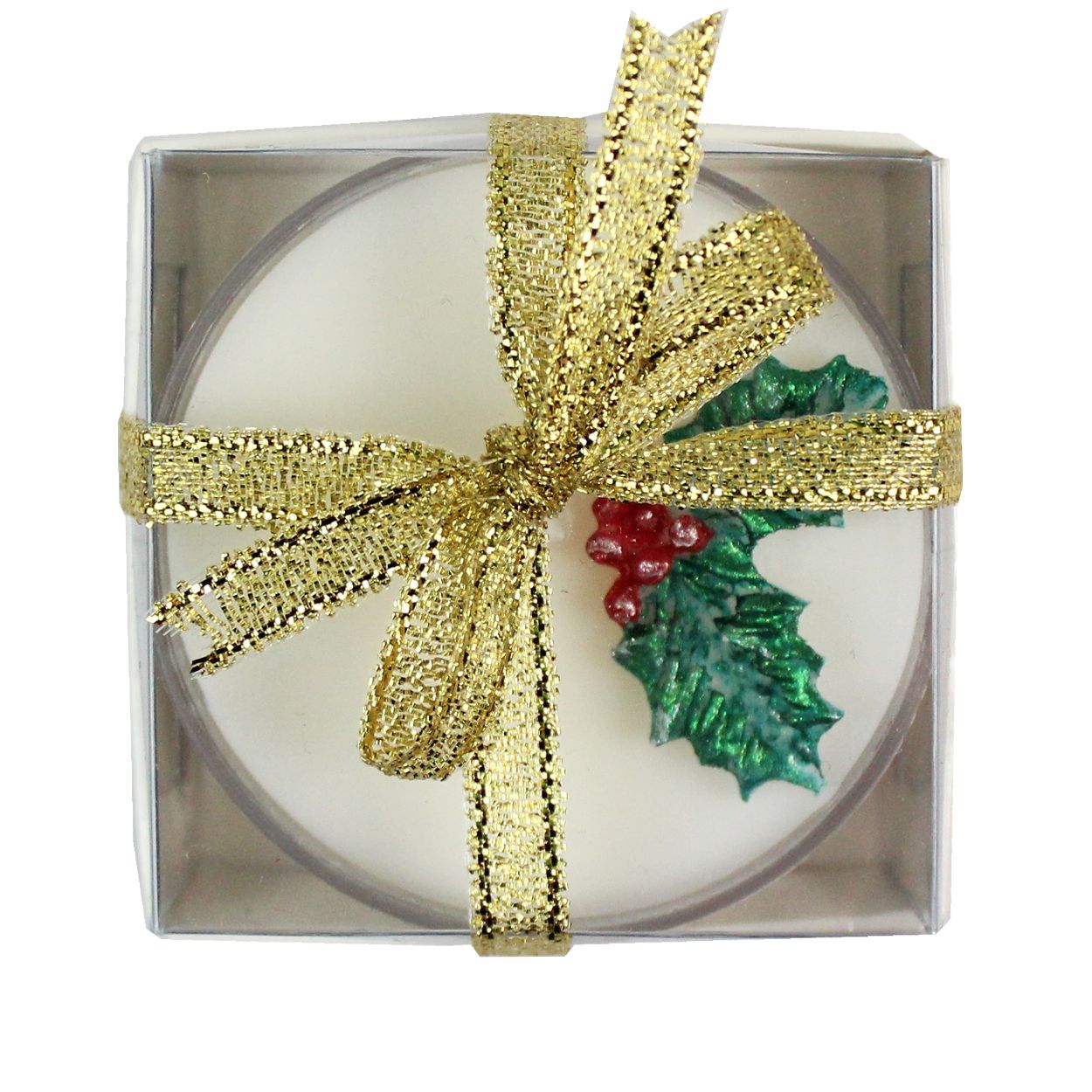 Kokina Detaylı Tealight Mum - Romantik Yılbaşı Akşamı Hediye Kutusu içinde