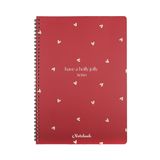 Minimal Kalp Desenli A4 Spiralli Defter
