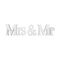 Mr & Mrs Beyaz Ahşap Obje - DEKORATİF ÜRÜNLER
