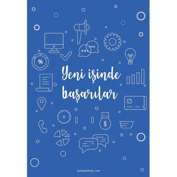 Yeni İşinde Başarılar-3 Motto Kartı  - MOTTO KARTLARI