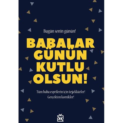 "Babalar Günün Kutlu Olsun!" Motto Kartı 
