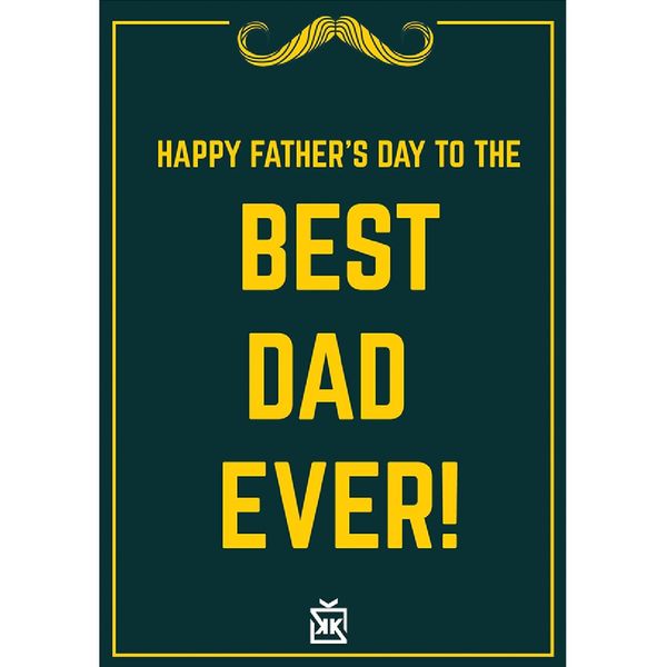 "To The Best Dad Ever!" Motto Kartı - MOTTO KARTLARI