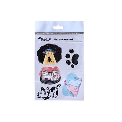 Kedi 5'li Sticker Seti 