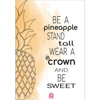 "Wear A Crown Pineapple" Motto Kartı
