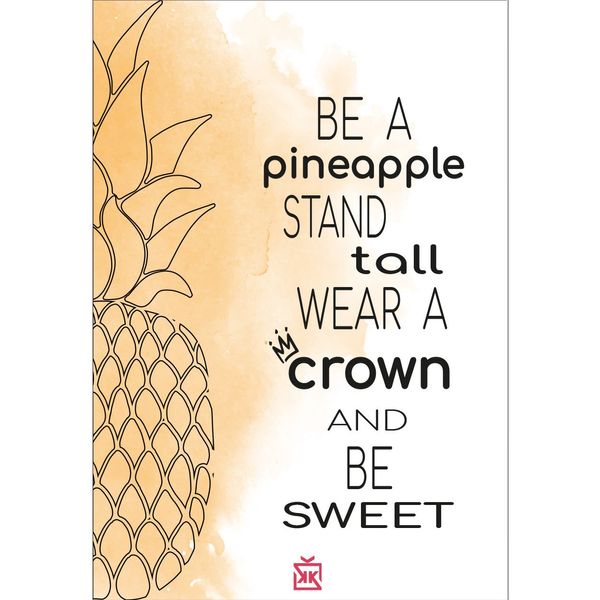 "Wear A Crown Pineapple" Motto Kartı - MOTTO KARTLARI