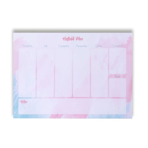 Watercolor Haftalık A5 Planlayıcı  - DEFTERLER