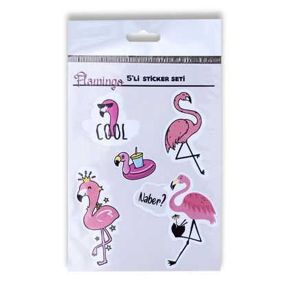 Flamingo 5'li Sticker Seti