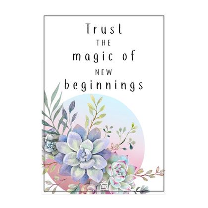 Trust The Magic Motto Kartı 