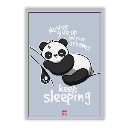 Keep Sleeping Panda Motto Kartı