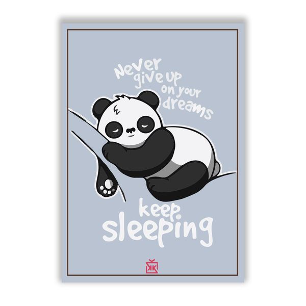 Keep Sleeping Panda Motto Kartı - MOTTO KARTLARI