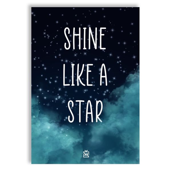 Like A Star Motto Kartı - MOTTO KARTLARI