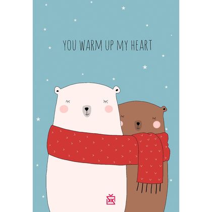 You warm up my heart Motto Kartı