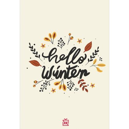Hello Winter Motto Kartı