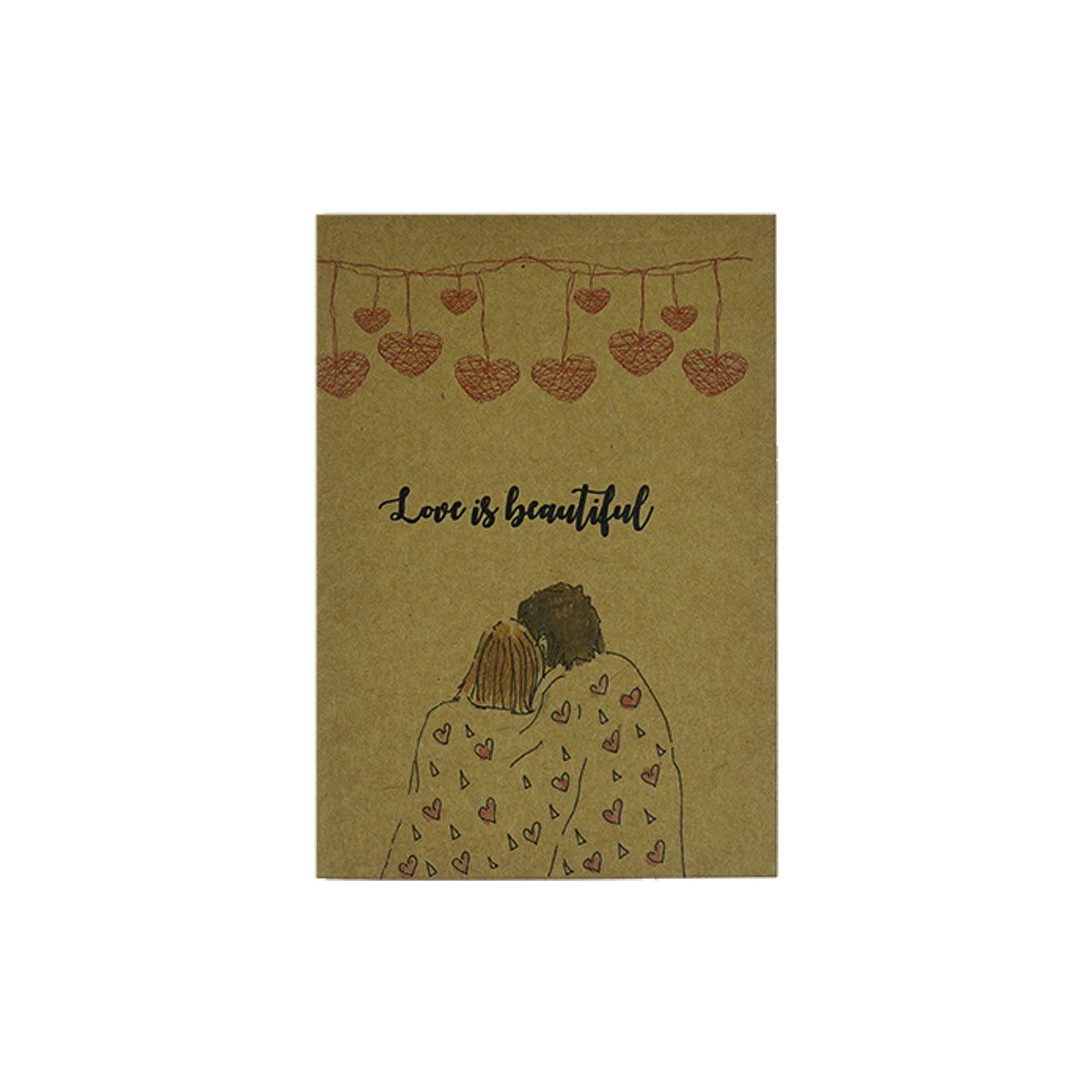Love is Beautiful  Craft A6 Defter - Aşk Güzeldir Sevgiliye Hediye Kutusu içinde