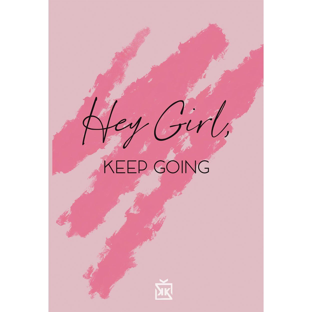Hey Girl Motto Kartı - Pembe Okur Kadınlar Günü Hediye Kutusu içinde