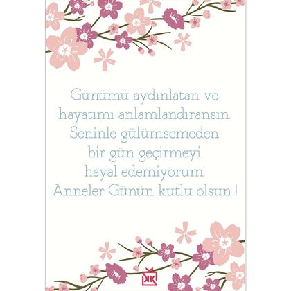 Canım Annem Motto Kartı