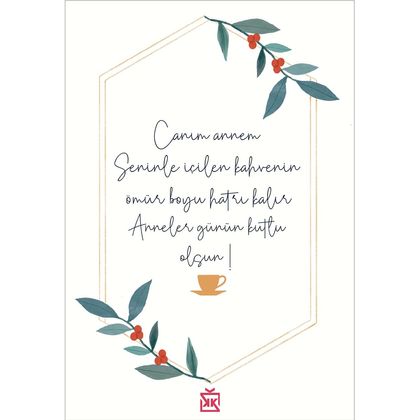 Biricik Anneciğim Motto Kartı