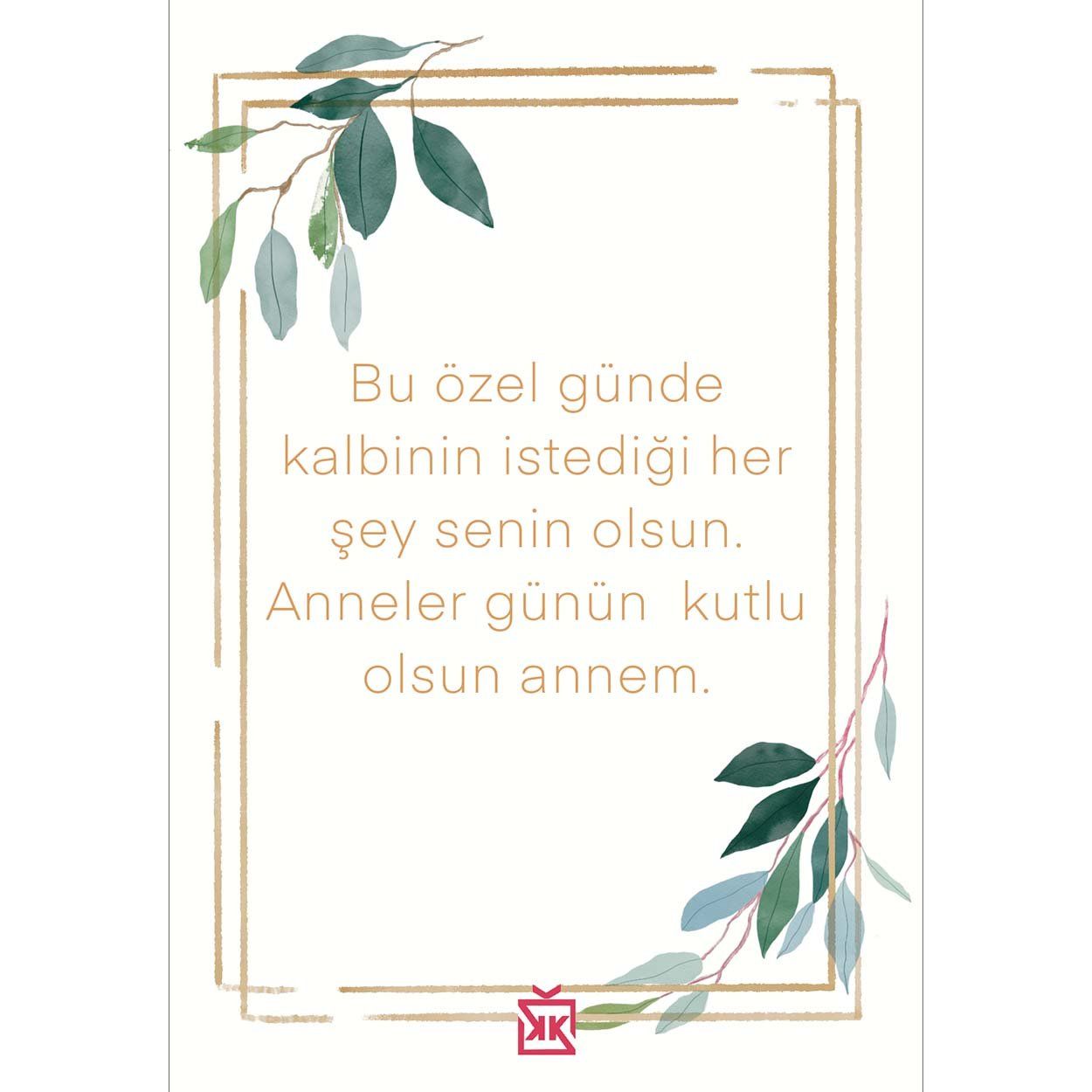 Anneler Günü Motto Kartı - Mis Kokulu Anneler Günü Hediye Kutusu içinde