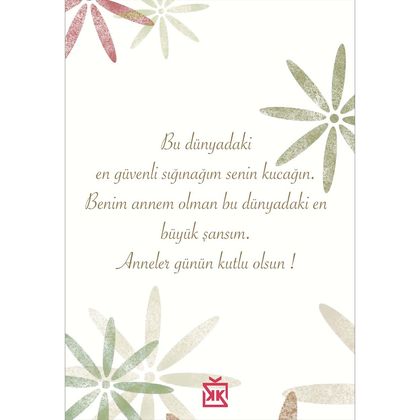 Anneler Günün Kutlu Olsun Anneciğim Motto Kartı