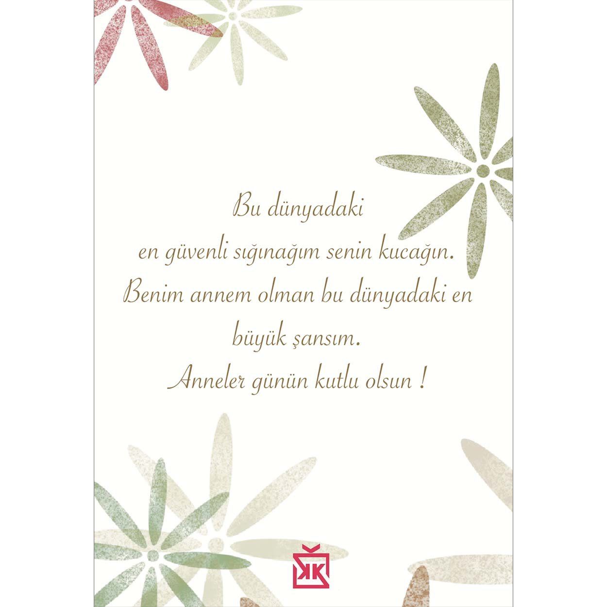 Anneler Günün Kutlu Olsun Anneciğim Motto Kartı - En Güvenli Sığınağım Anneler Günü Hediye Kutusu içinde
